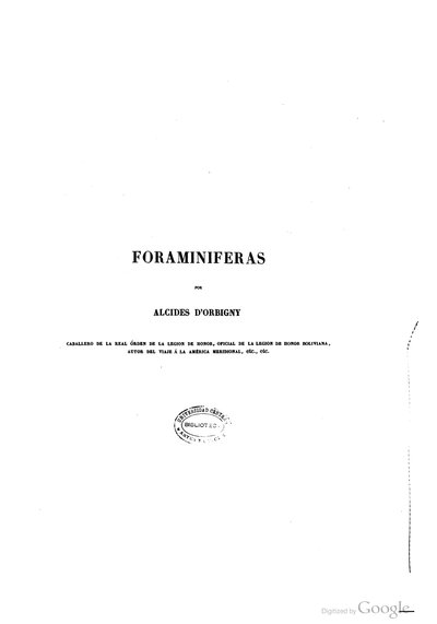 Foraminiferas — Ramón de la Sagra