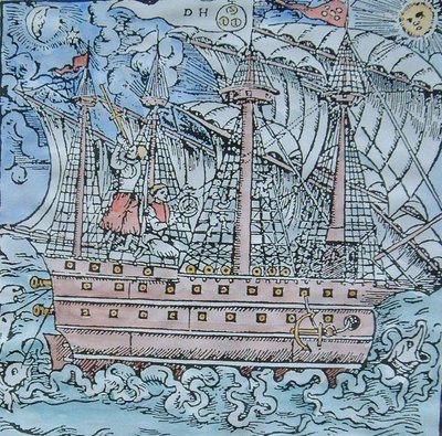 Medição dos astros com balestilha e astrolábio, Funchal — Hans Staden