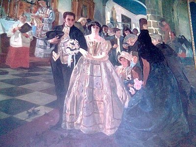Matrimonio entre Bolívar y María Teresa — Tito Salas