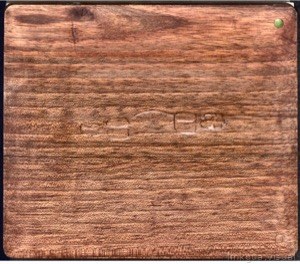 Grabado de madera antiguo con marca de texto en relieve — Anónimo mesoamericano