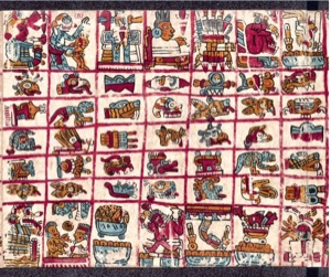 Códice Borgia: — Representación de calendarios y deidades mexicas — Anónimo mesoamericano