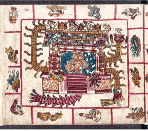 Códice Borbónico: — Escena Ceremonial Azteca — Anónimo mesoamericano