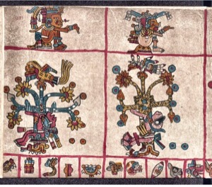 Códice Maya — Con Deidades y Símbolos — Anónimo mesoamericano
