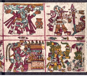 Códice Maya: — Representaciones de deidades y rituales — Anónimo mesoamericano