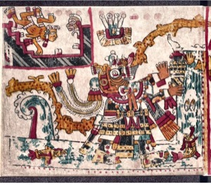Deidad Mexica conahuiotl y escena ritual — Anónimo mesoamericano