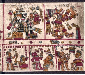 Códice Borgia: — Escenas rituales y deidades mesoamericanas — Anónimo mesoamericano