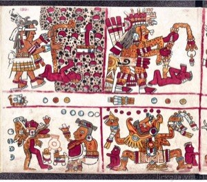 Códice azteca: escenas de rituales y deidades