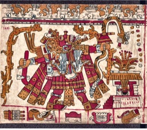 Deidad mexica en códice prehispánico — Anónimo mesoamericano