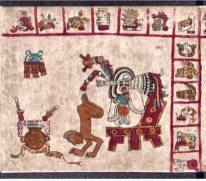 Códice Maya — Con escenas rituales y calendáricas — Anónimo mesoamericano
