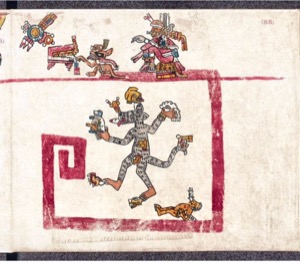 Deidad Mexica con múltiples brazos y criaturas — Anónimo mesoamericano