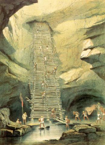 Cenote de Bolonchén, Yucatán — Frederick Catherwood