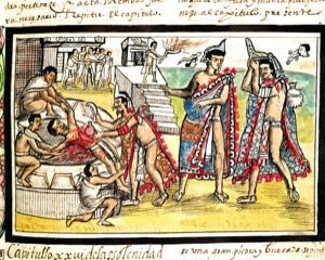 Aztec sacrifice — Anónimo tlacuilo mexica
