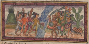 Conquista de cuatzontlan durante el gobierno de moctezuma II — Anónimo tlacuilo mexica