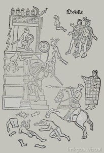 Matanza de cholula lienzo de tlaxcala — Anónimo (ilustración colonial)