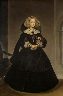 Infanta Margarita Teresa con su enano y perro — Diego Velázquez