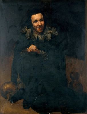 Retrato de un hombre con una calavera — Jusepe de Ribera