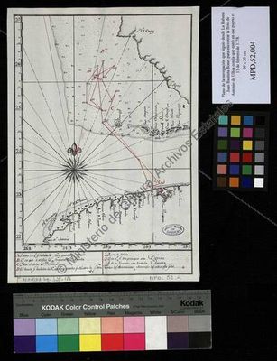 Plano de la navegación que siguió desde la Habana Juan Bautista Boot para encontrar la flota de Antonio de Ulloa con la — Anónimo