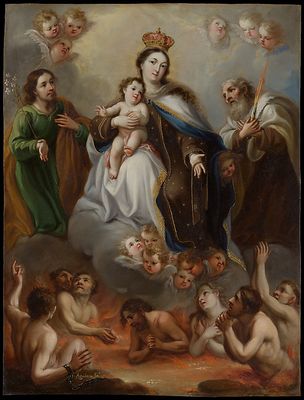La Virgen del Carmen intercediendo por las almas del purgatorio — Jusepe de Ribera