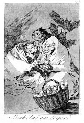 Mucho hay que chupar — Francisco de Goya