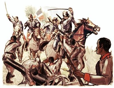 La Batalla de Palo Hincado — Anónimo (arte prehispánico)