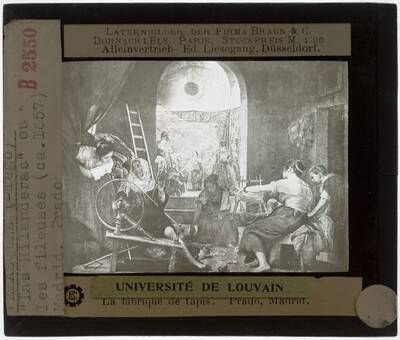 Una reproducción fotográfica monocromática de la famosa pintura de Velázquez