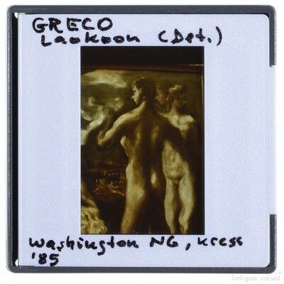 Representación de un detalle de la obra "Laocoonte" de