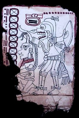 Fragmento de códice Maya — Tlacuilo anónimo