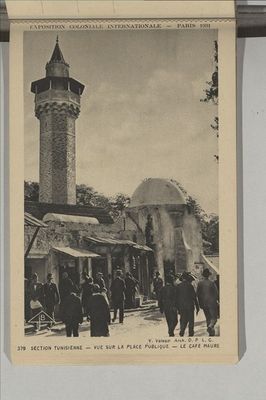 Exposition Coloniale Internationale - Paris - Section Tunisienne - Vue sur la Place Publique - le Café Maure — V. Valensi