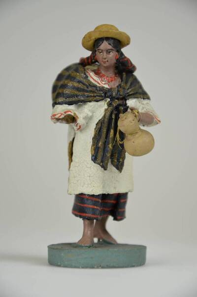 Figura de tipo: Mujer con vasija de calabaza