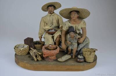 Escena/Diorama con figuras de género "Cocina callejera" — unbekannt; Hersteller