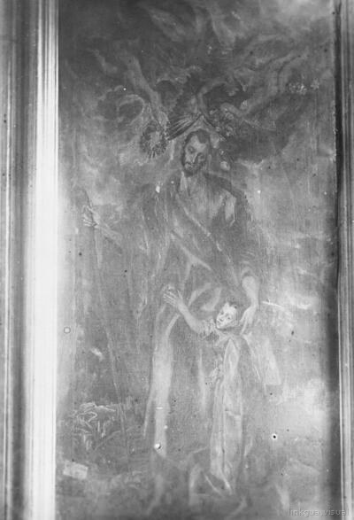Pintura de Domenico Theotocopuli "el Greco" : San José y el Niño — Alguacil, Casiano (1832-1914)