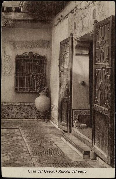 Casa del Greco : Rincón del patio / Fotografía Rodríguez