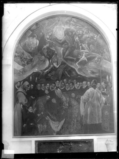 Pintura de Domenico Theotocopuli "el Greco" : Entierro del Conde de Orgaz — Alguacil, Casiano (1832-1914)