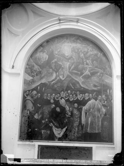 Pintura de Domenico Theotocopuli "el Greco" : Entierro del Conde de Orgaz — Alguacil, Casiano (1832-1914)
