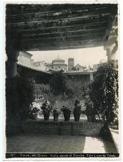 Toledo: Casa del Greco. Vista desde el Porche — LINARES [Linares, Abelardo (1870-1938)]