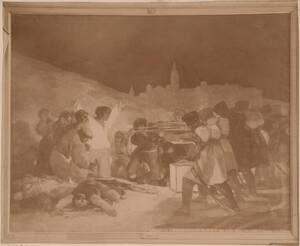 Fotografie des Gemäldes "die Erschießung der Aufständischen am 3. Mai 1808" von Francisco de Goya IM Museo del Prado (vom Bearbeiter vergebener Titel) — No identificado