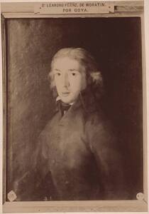 Fotografie des Porträts von Leandro Fernandez de Moratin von Francisco de Goya in der Real Academia de Bellas Artes de San Fernando (vom Bearbeiter vergebener Titel) — No identificado