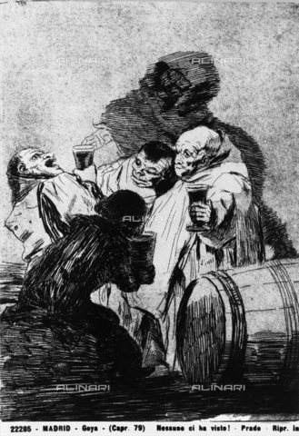 'No one has seen us!,' drawing by Goya, Prado Museum, Madrid