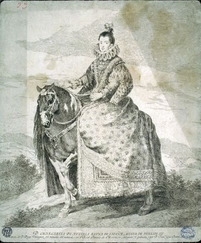 [XVIII-Goya Lucientes] D. Isabel de Borbon reyna de España muger de Felipe Quarto — Francisco de Goya