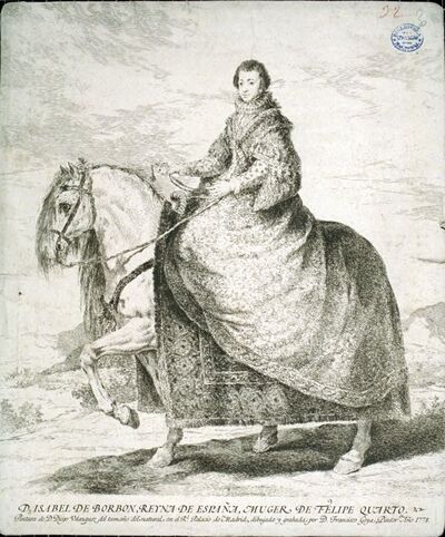 [XVIII-Goya Lucientes] D.Isabel de Borbon, reyna de España, muger de Felipe Quarto — Francisco de Goya