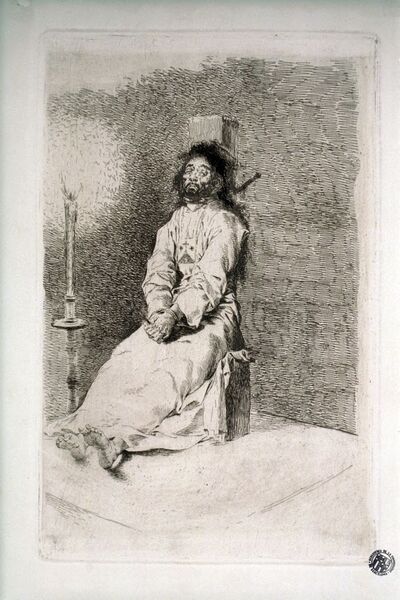 [XVIII-Goya Lucientes] el agarrotado — Francisco de Goya