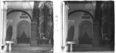 Pila baptismal i torn a Santa Maria d'Inca