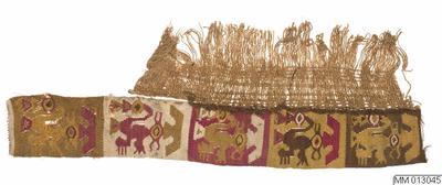 Bård, vävnad, fragment — Inca