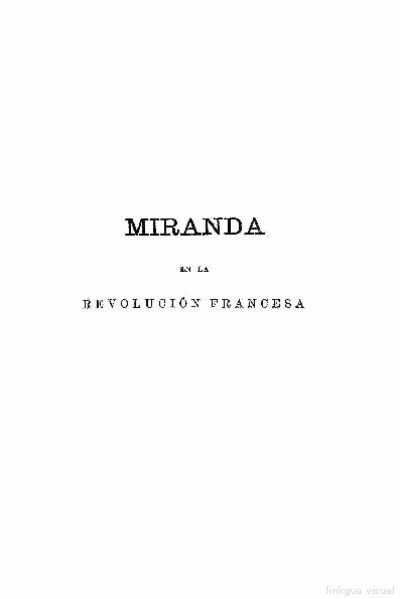 Portada del libro Miranda en la Revolución Francesa — No identificado