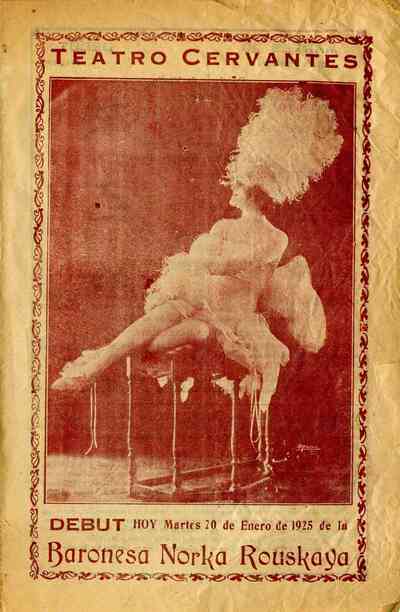 Debut Baronesa Norka Rouskaya: Salomé; Danza Macabra; Danza Maya — Madame M.M. Franciscus