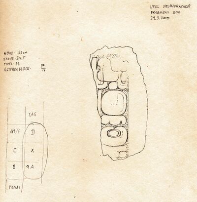 Uxul, Fragment (UXL: Frg. 300) — No identificado