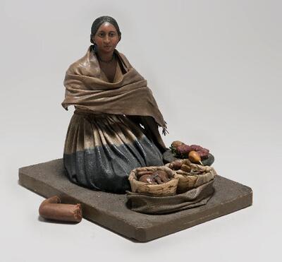 Vendedora de comida al aire libre - Figura — García, Andrés