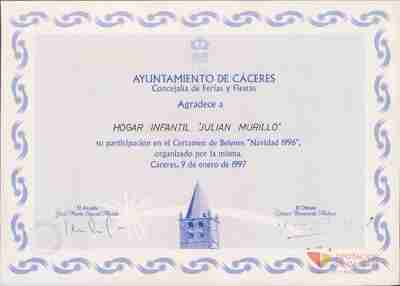 De Cáceres a favor del Hogar Infantil "Julian Murillo" — Ayuntamiento de Cáceres. Concejalía de Ferias y Fiestas (España)
