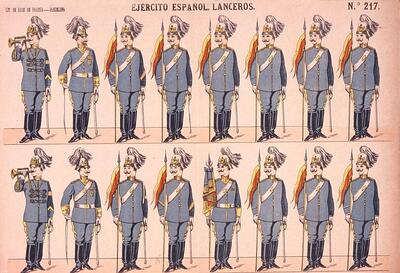 Ejército Español. Lanceros — 217: Lanceros a pie del Ejército Español — No identificado