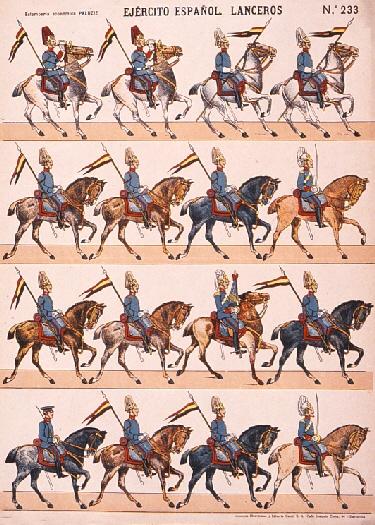 Ejército Español. Lanceros — 233: Lanceros a caballo del Ejército Español — No identificado